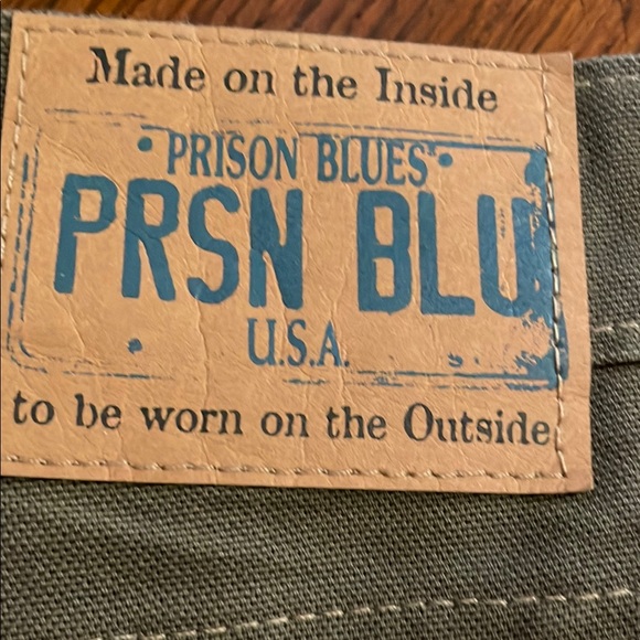 Prison Blues Men's Straight Jeans - Olive - Picture 1 of 6